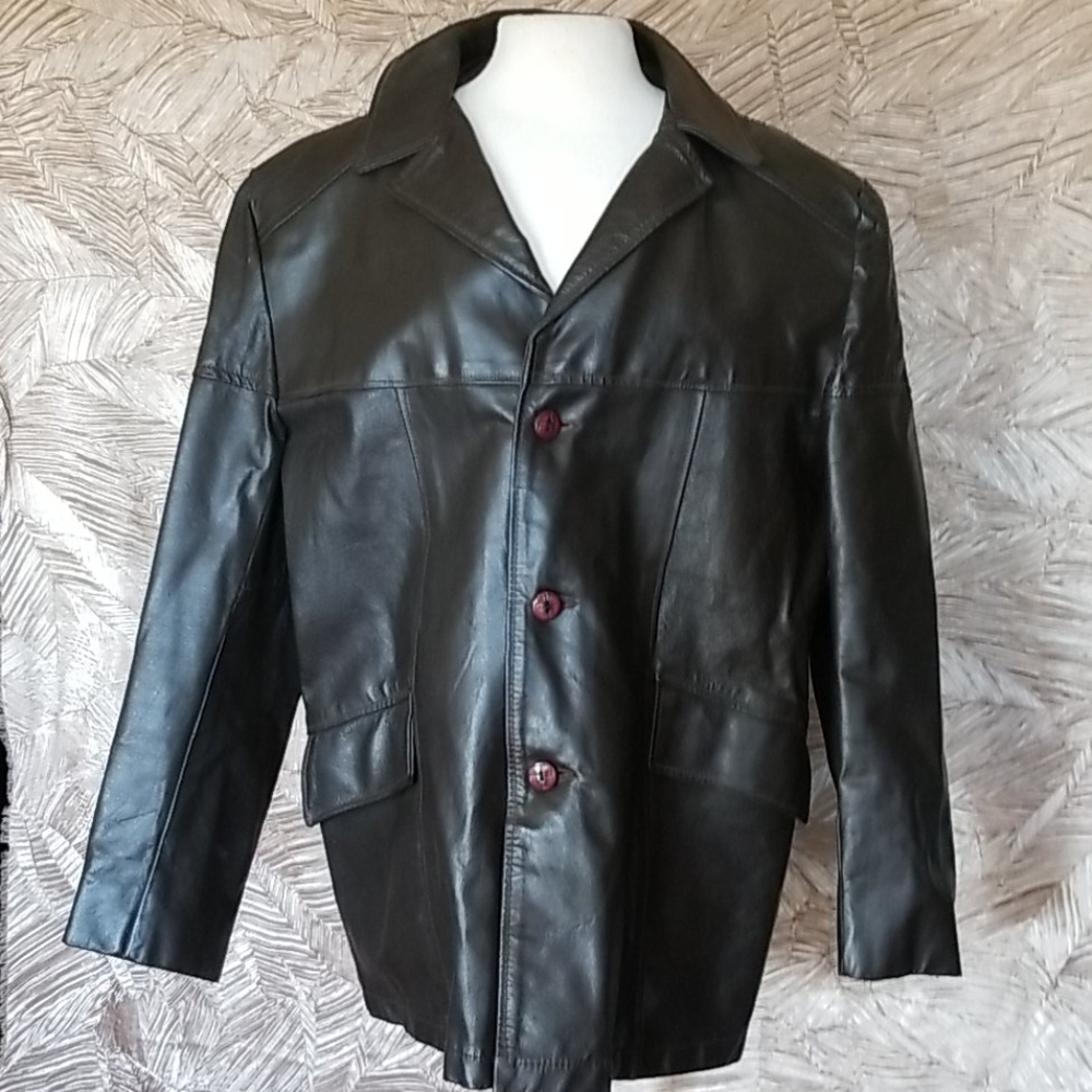 Vintage brown leather jacket